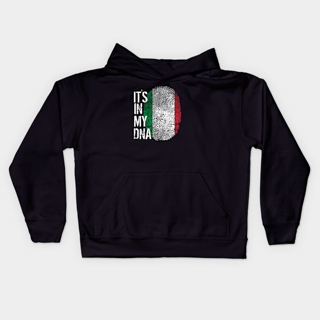 Italy Flag Fingerprint My Story DNA Italian Kids Hoodie by Your Culture & Merch